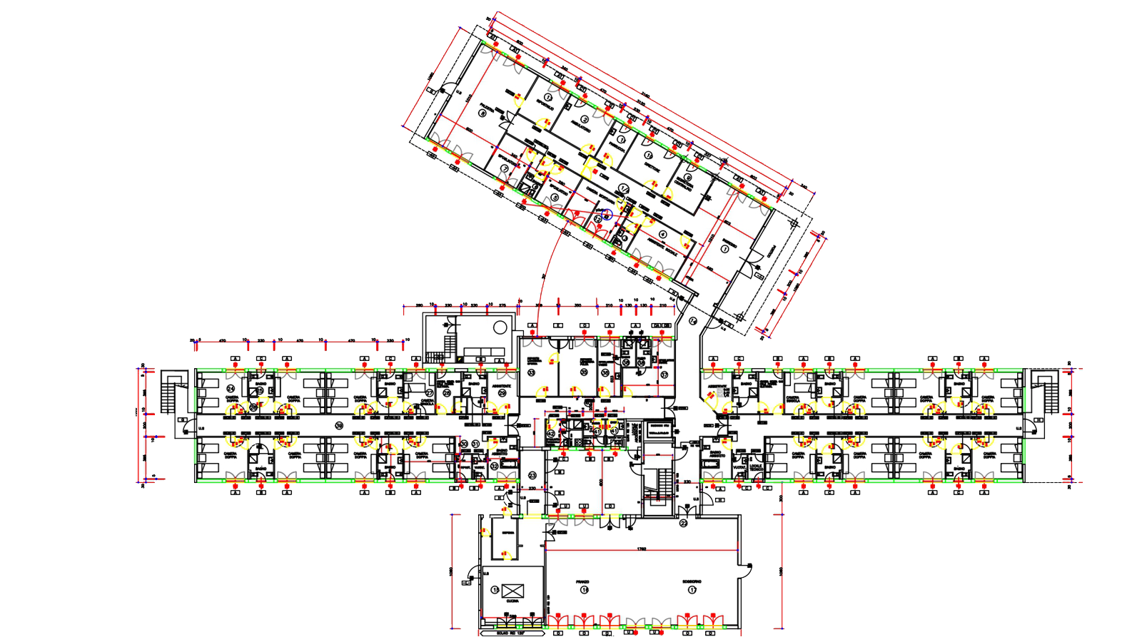 Planimetria del piano terra, Residenza Anni Verdi
