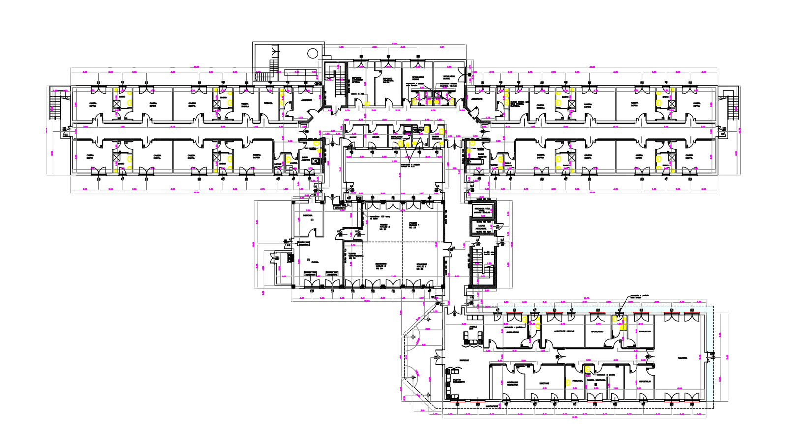 Planimetria del piano terra, Residenza I Gelsi
