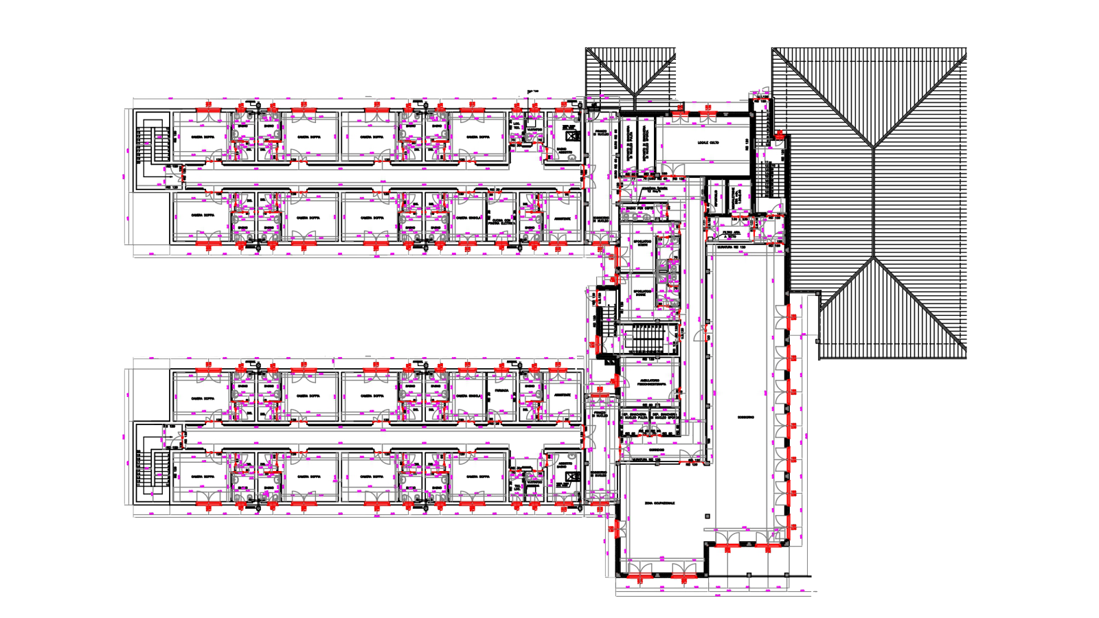 Planimetria del primo piano, Residenza Rosanna Lurgo