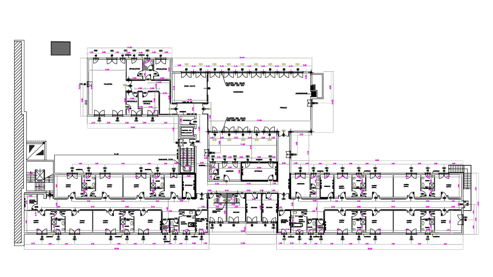 Planimetria del primo piano, Residenza San Marco