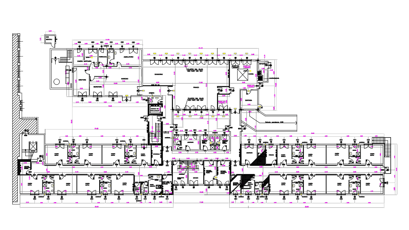 Planimetria del piano terra, Residenza San Marco