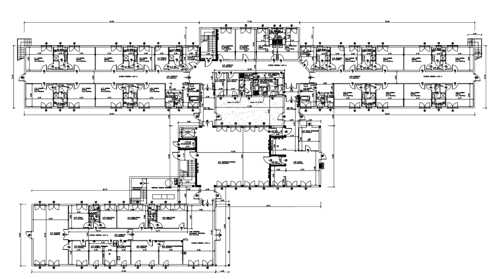 Planimetria del piano terra, Residenza Giovanni XXIII